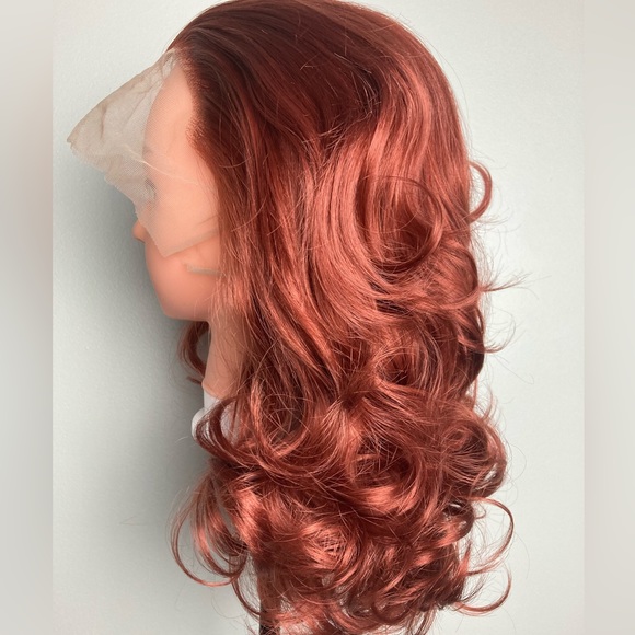 Short Bob Auburn Hair Lace Wigs - Picture 8 of 12